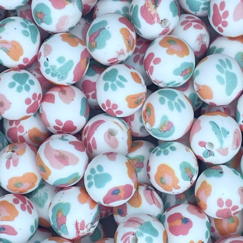 P656 COLORFUL PAWS 15MM PRINT (1ct)