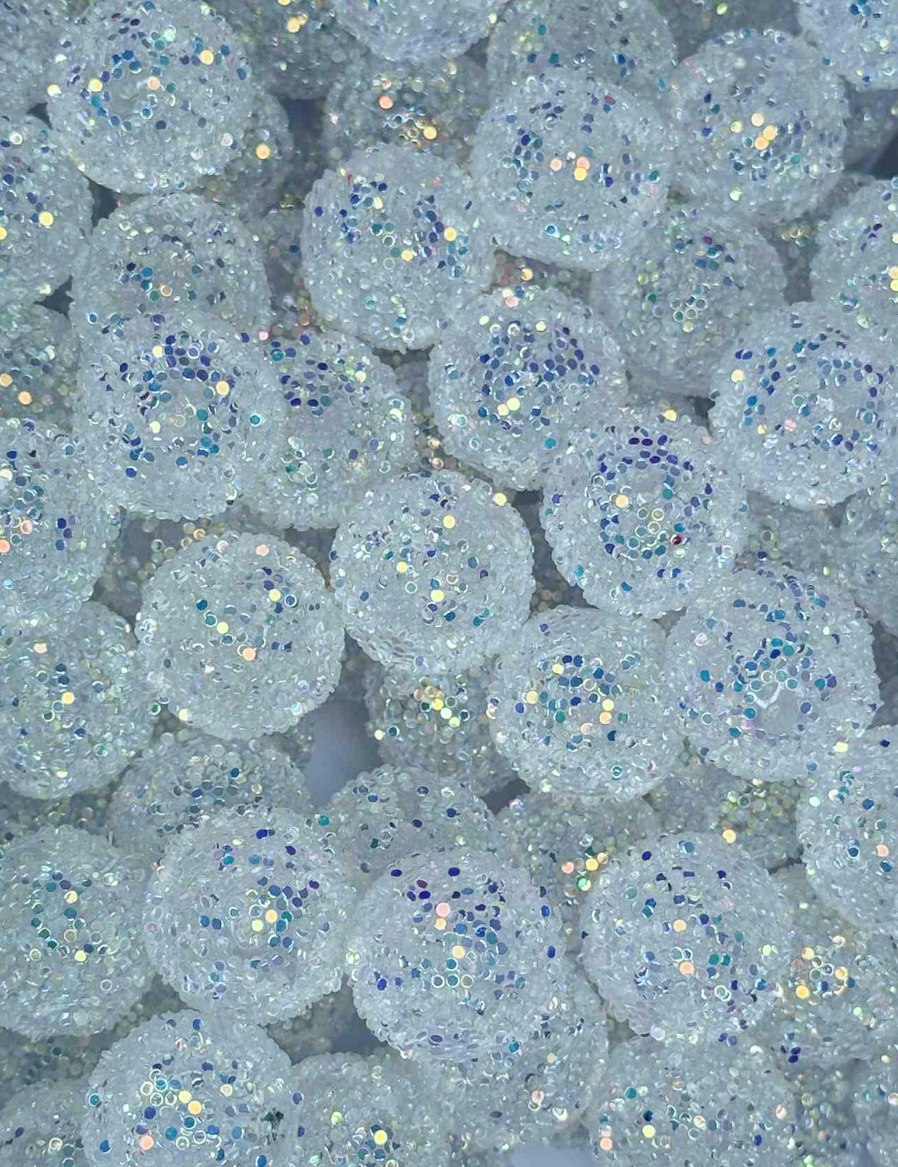 S3 20MM SUGAR SEQUIN BEAD TRANSPARENT WHITE (1ct)