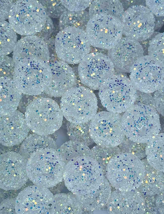 S3 20MM SUGAR SEQUIN BEAD TRANSPARENT WHITE (1ct)