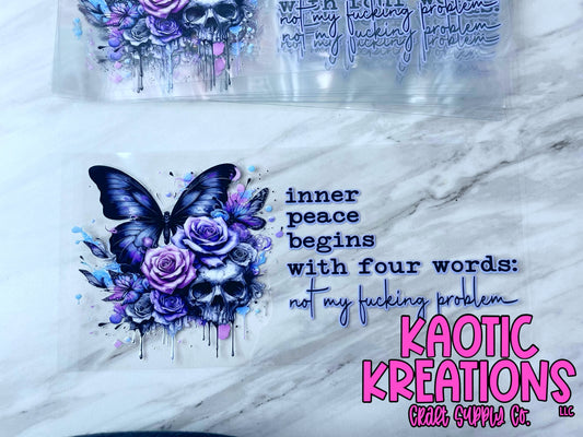 16OZ UV DTF LIBBY WRAP INNER PEACE BEGINS WITH FOUR WORDS 6U-451 (1ct)