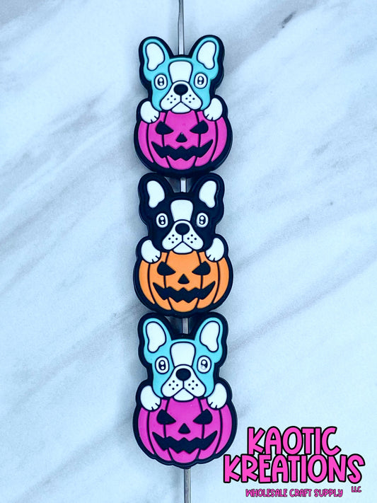 FRENCHIE PUMPKIN SILICONE FOCAL (1ct)