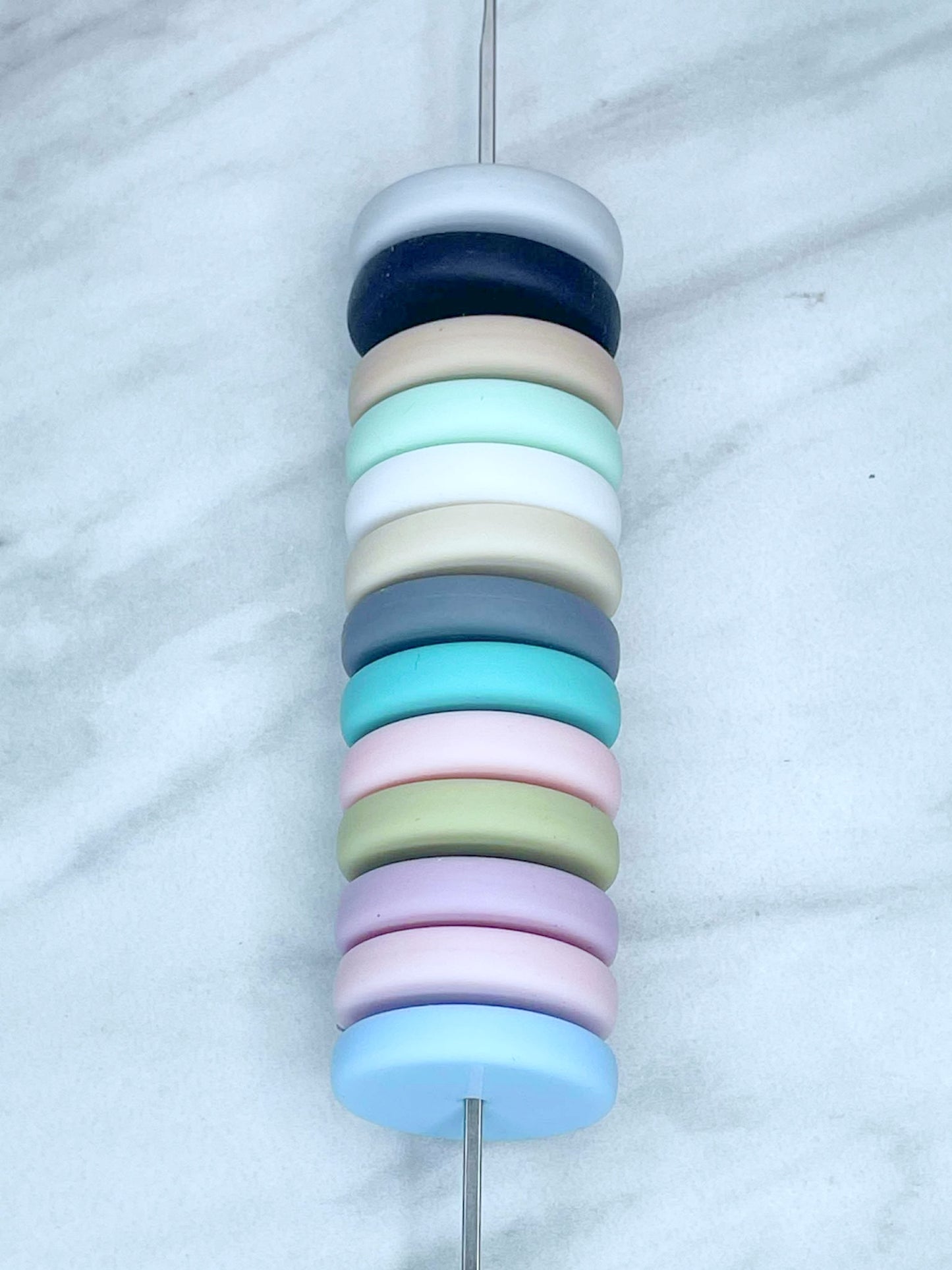 (DISCONTINUED) 25MM COIN SILICONE SPACER BEADS (1ct)