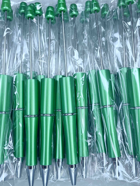 BEADABLE PLASTIC PEN PEARLESCENT GRASS GREEN B23 (1ct)