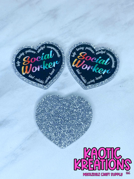 FLATBACK ACRYLIC SOCIAL WORKER F215 (1ct)