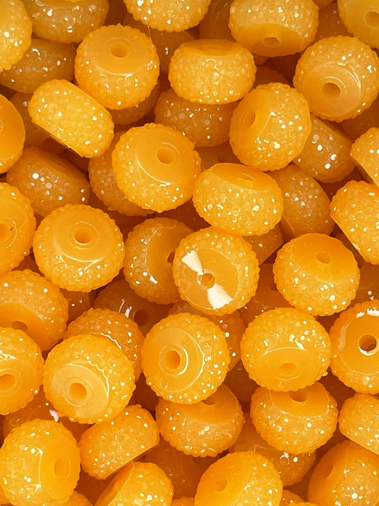 12MM RESIN RHINESTONE SPACER MANDARIN 3 (1ct)
