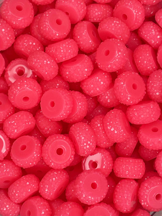 12MM RESIN RHINESTONE SPACER BARBIE GIRL 45 (1ct)