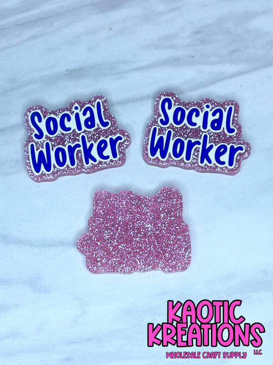 FLATBACK ACRYLIC SOCIAL WORKER F213 (1ct)