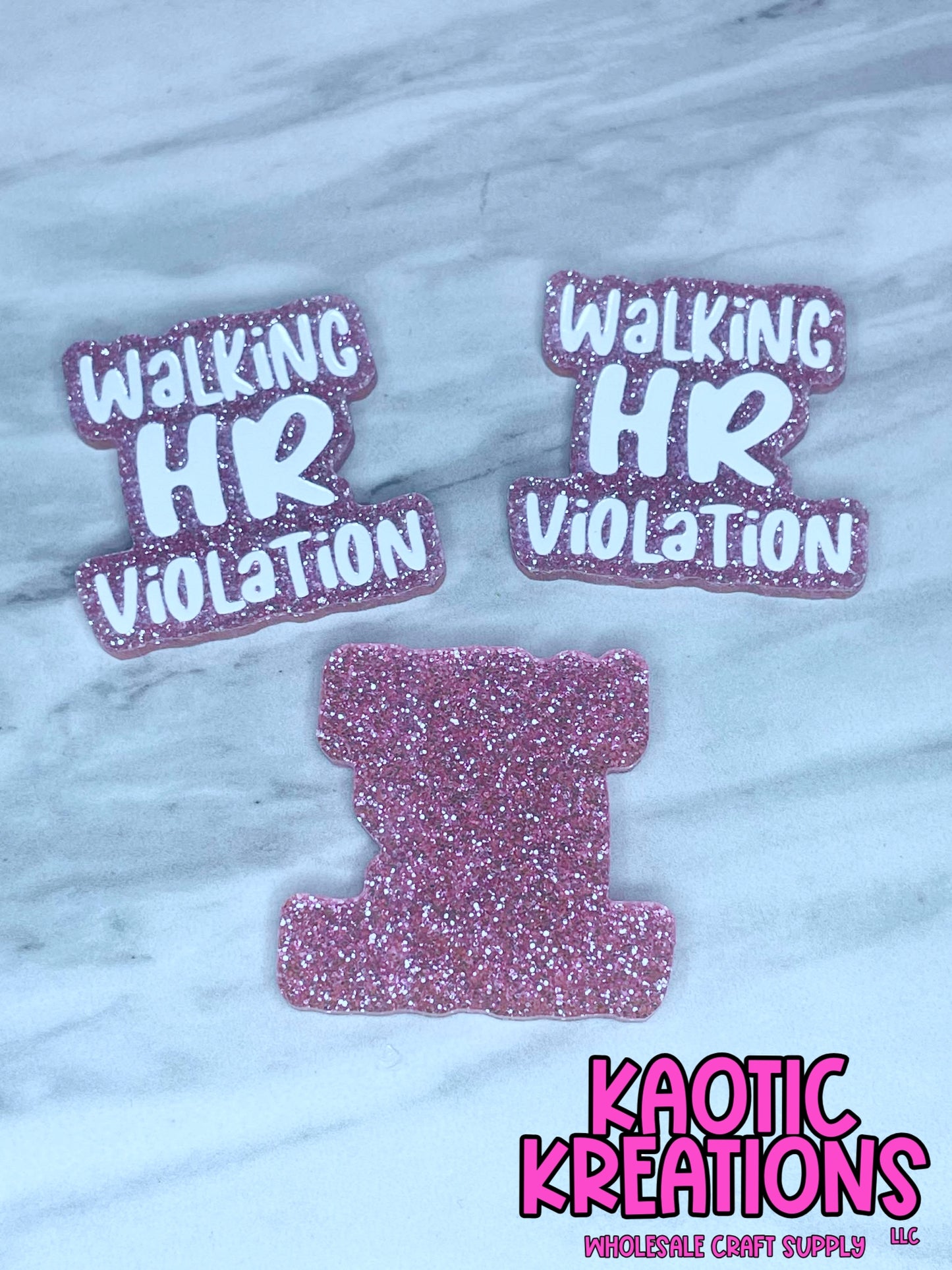 FLATBACK ACRYLIC WALKING HR VIOLATION F240 (1ct)