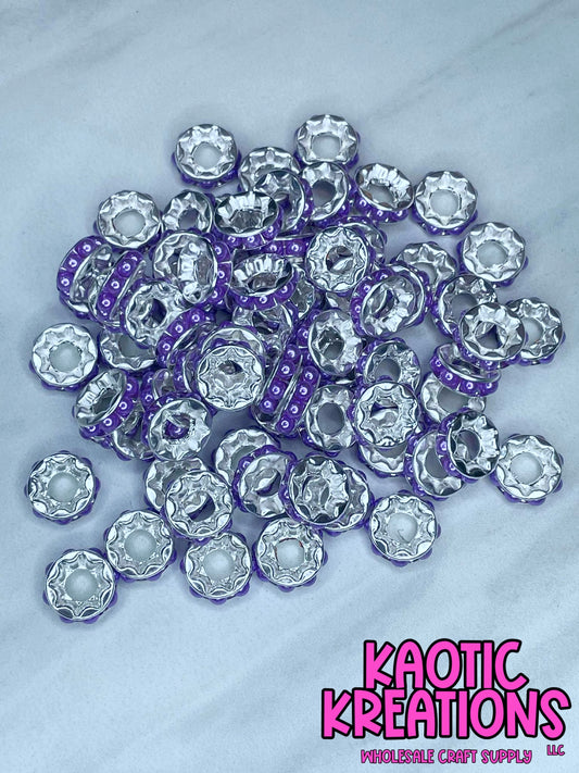 12MM LARGE HOLE PEARL SPACER LAVENDER B38 (1ct)