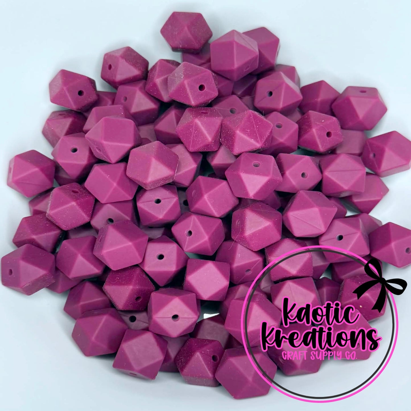 14MM HEXAGON MERLOT #24 (10ct)