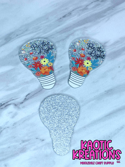 FLATBACK ACRYLIC BE THE LIGHT F204 (1ct)