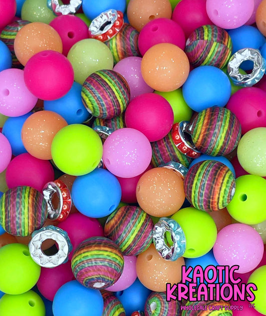 SILICONE BEAD MIX #6 (36ct)