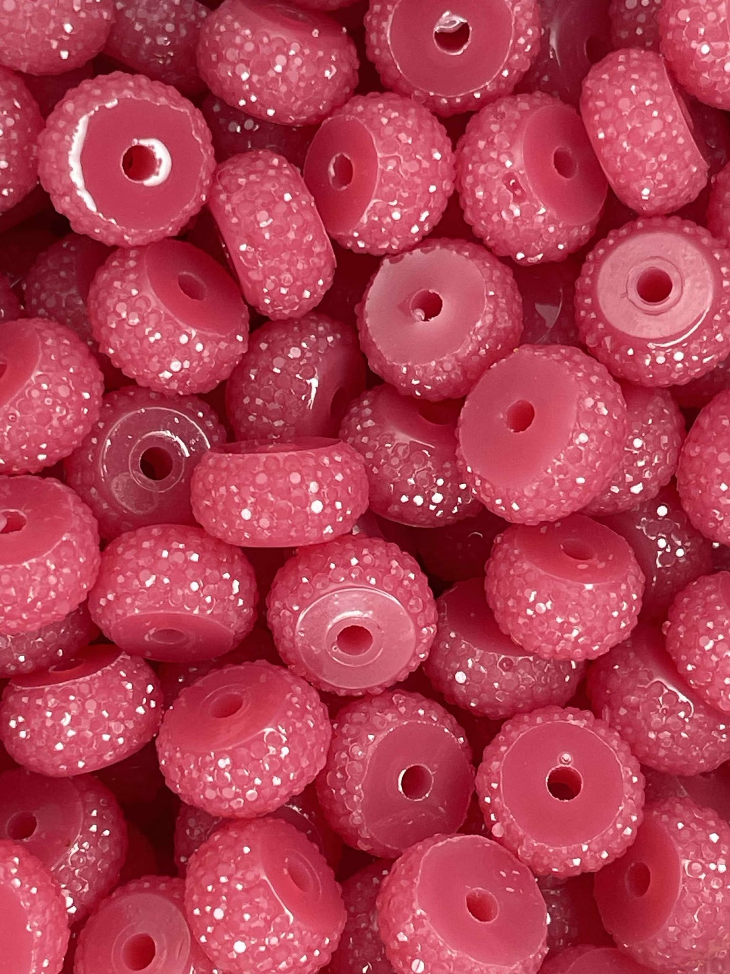 12MM RESIN RHINESTONE SPACER WATERMELON 8 (1ct)