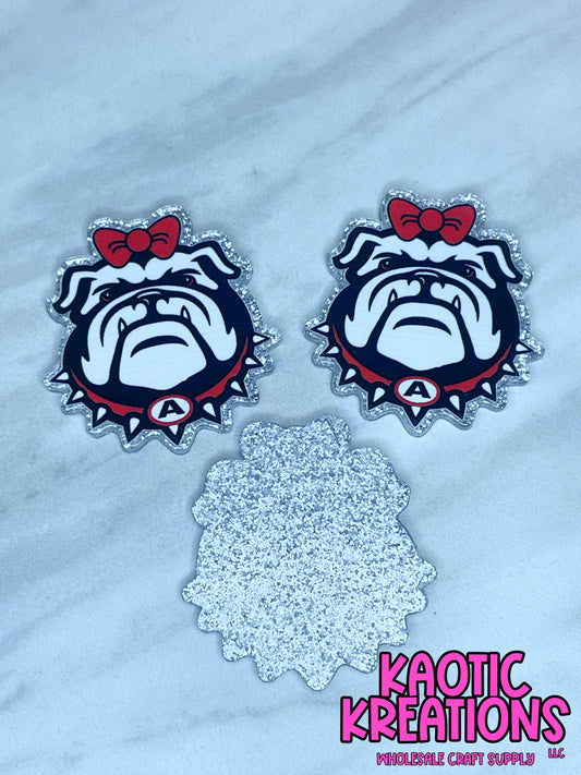 FLATBACK ACRYLIC BULLDOG F272 (1ct)