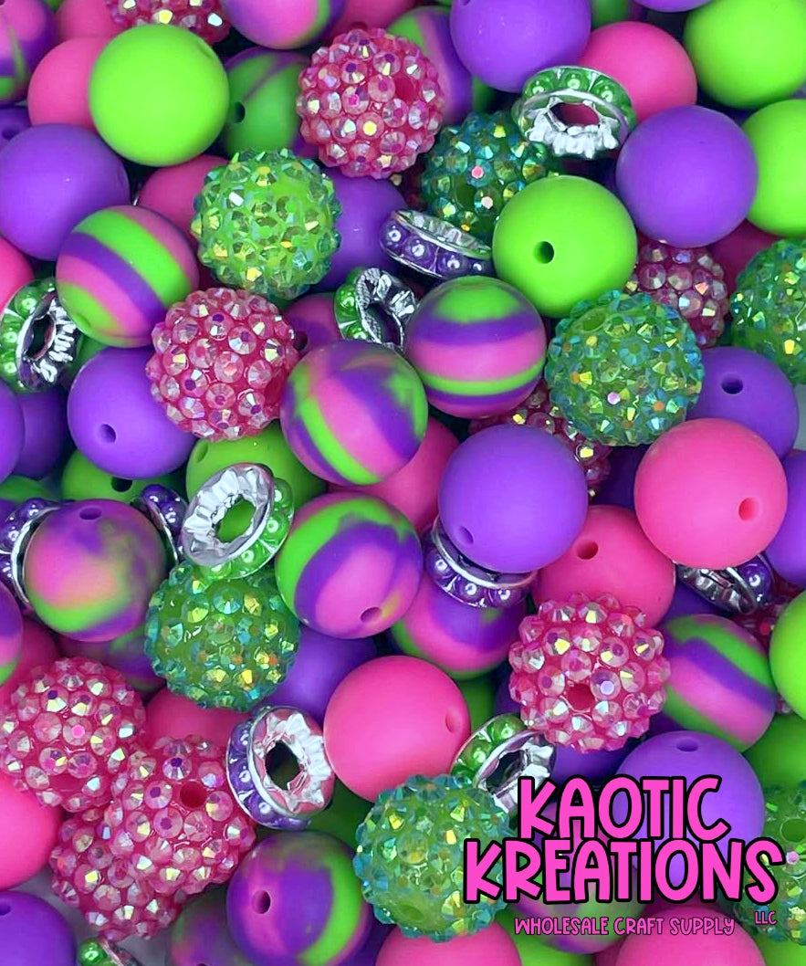 *KAELANN'S KREATION* DAY DREAMER ACRYLIC SILICONE BEAD MIX #12 (40ct)