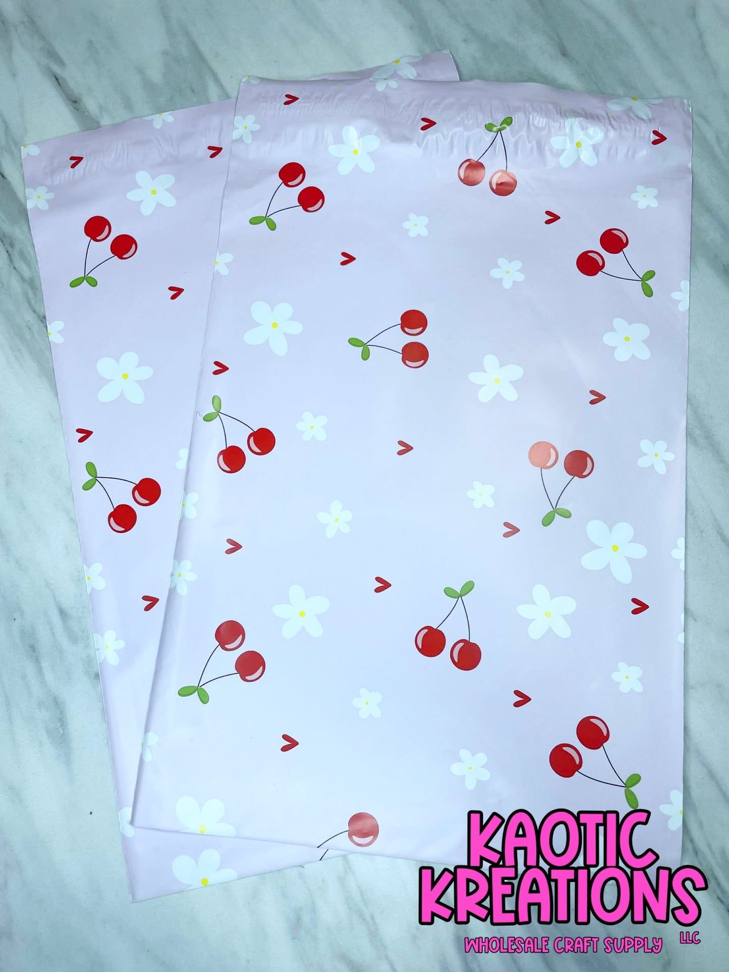 CHERRY PRINT POLY MAILER BAG 7.5 x 10.5 (1ct)