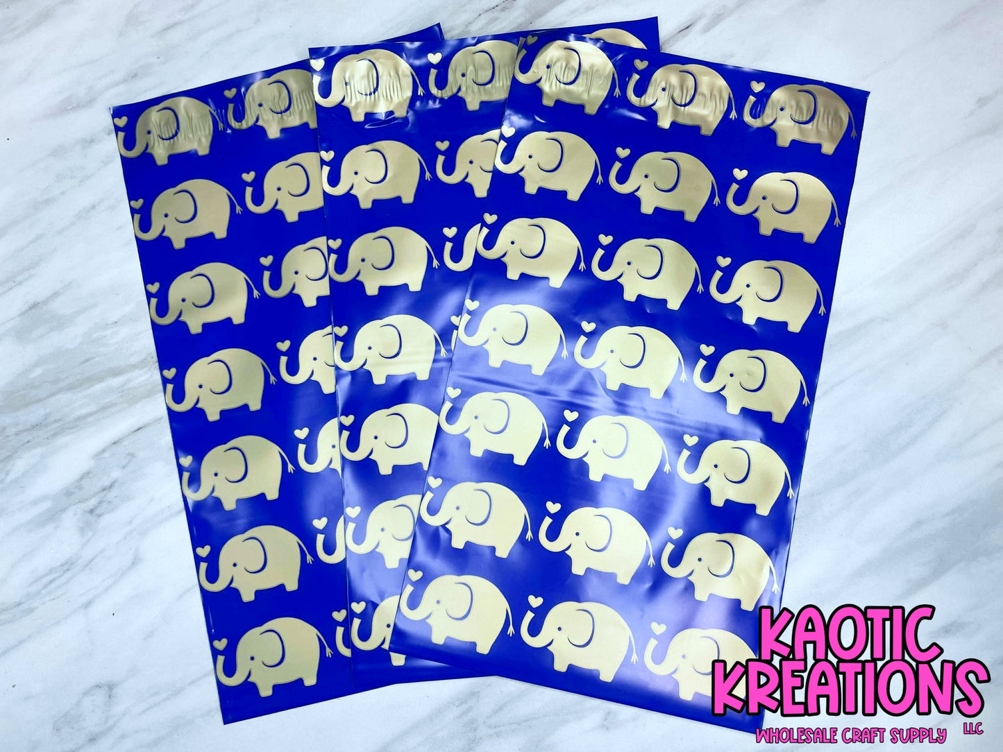 ELEPHANT PRINT POLY MAILER BAG 6 x 9 (1ct)