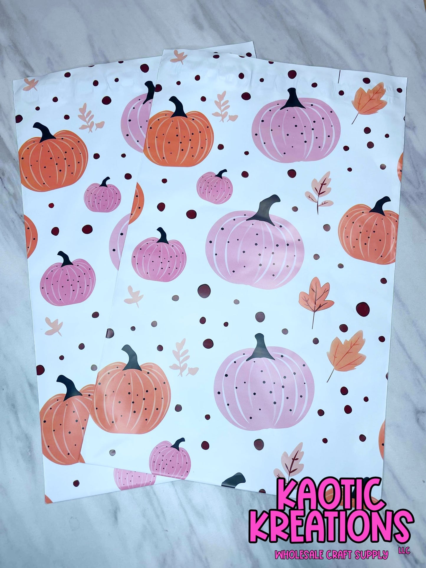 PUMPKIN PRINT POLY MAILER BAG 7.5 x 10.5 (1ct)