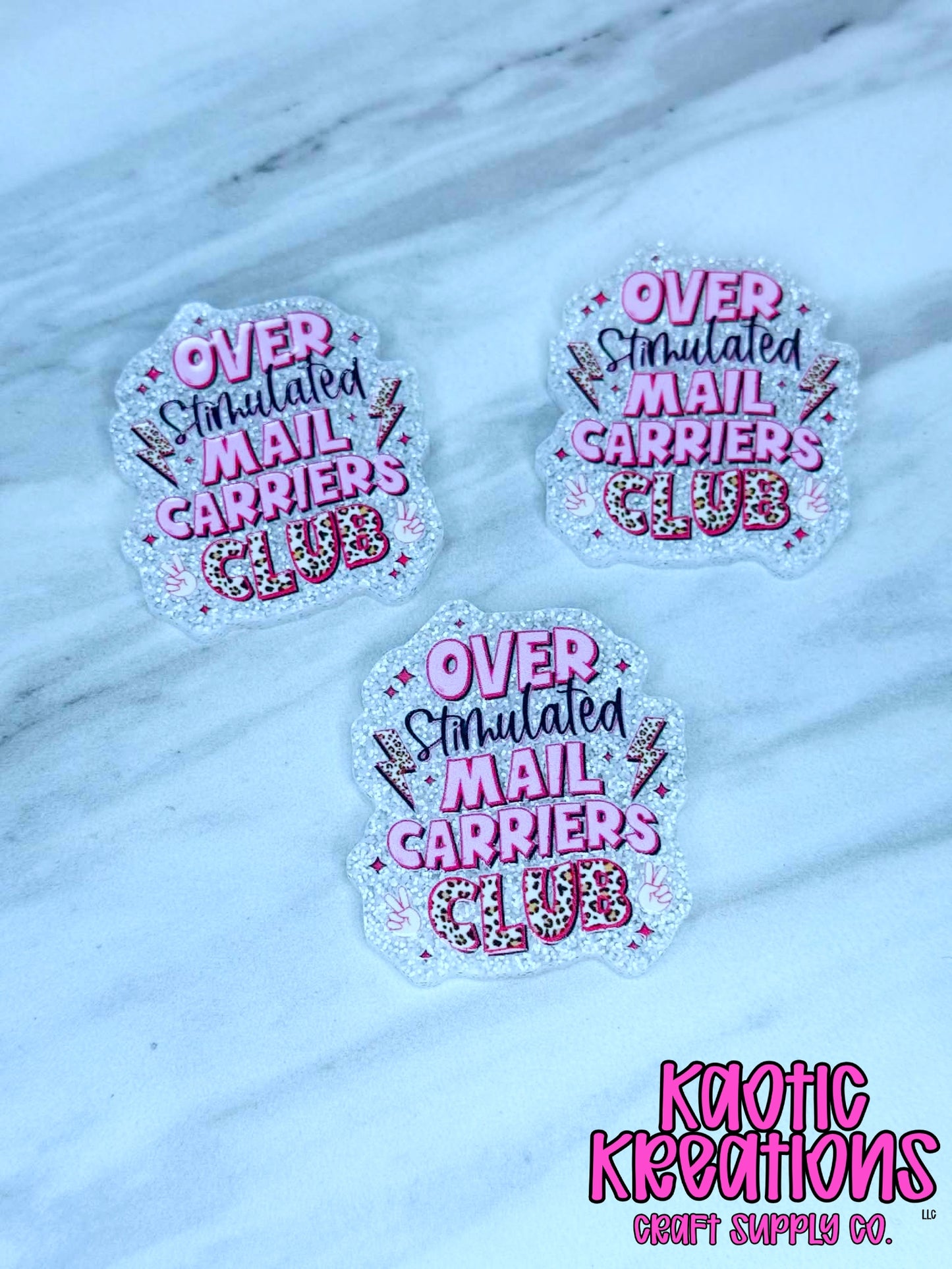 *CUSTOM* FLATBACK ACRYLIC OVER STIMULATED MAIL CARRIERS CLUB F146 (1ct)