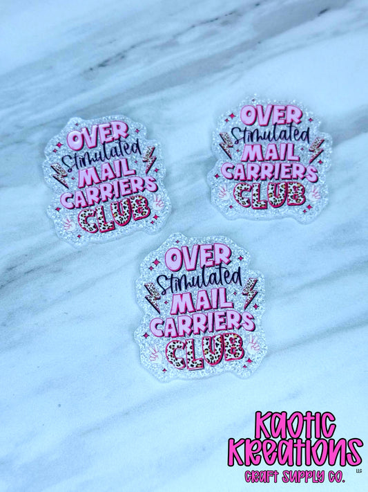 *CUSTOM* FLATBACK ACRYLIC OVER STIMULATED MAIL CARRIERS CLUB F146 (1ct)