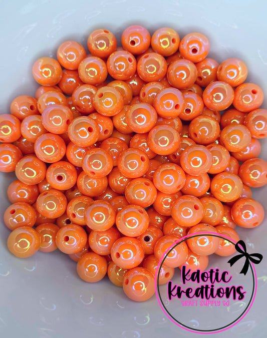 16MM OPAL ACRYLIC BEAD ORANGE OP5 (1ct)