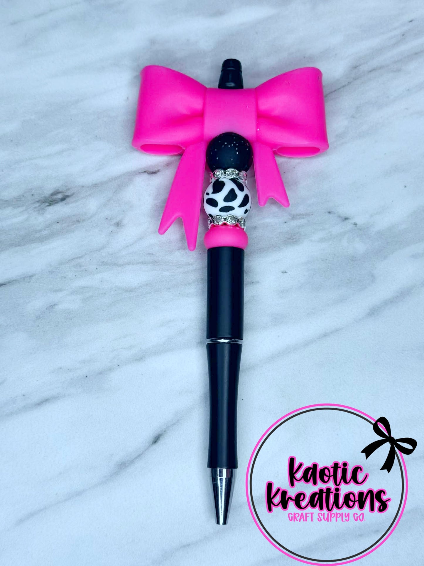 PRE-MADE BEADED PEN - JUMBO BOW BP7 (1ct)