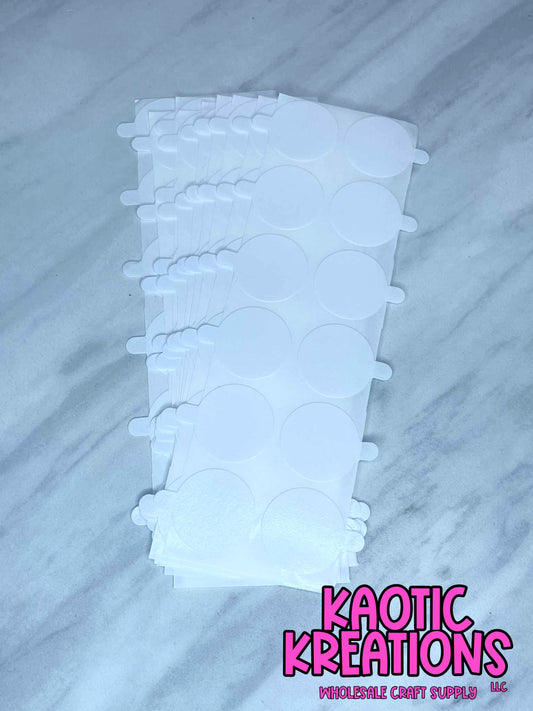 1" DOUBLE SIDED ADHESIVE TRANSPARENT CIRCLES (12ct)
