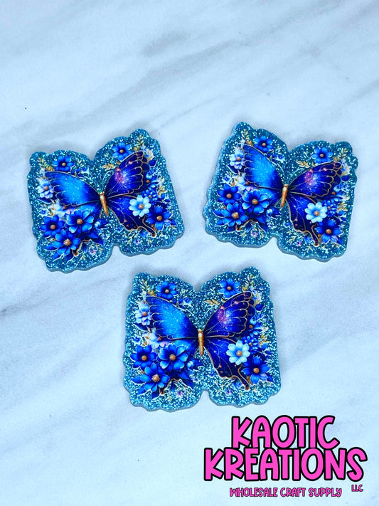 FLATBACK ACRYLIC BLUE BUTTERFLY F438 (1ct)