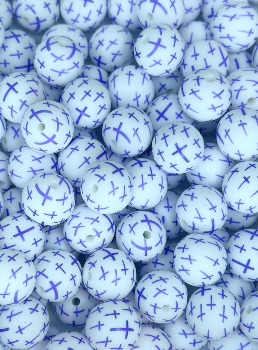 P722 PURPLE CROSS 15MM PRINT (1ct)