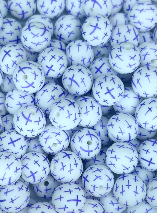 P722 PURPLE CROSS 15MM PRINT (1ct)