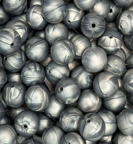 #12 SILVER MARBLE 15MM SOLID (10ct)