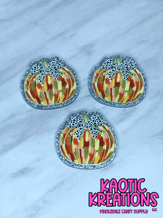FLATBACK ACRYLIC PUMPKIN F99 (1ct)