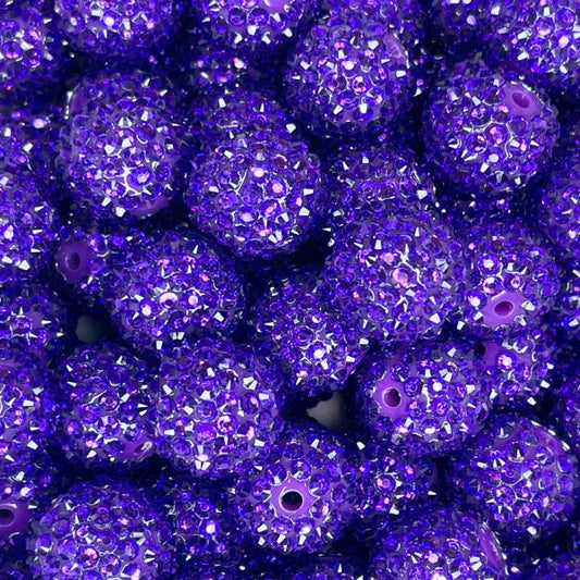 #53 20MM RHINESTONE ACRYLIC PURPLE RAIN (1ct)