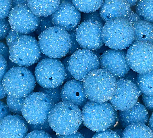 #27 20MM SUGAR ACRYLIC BEAD SKY BLUE