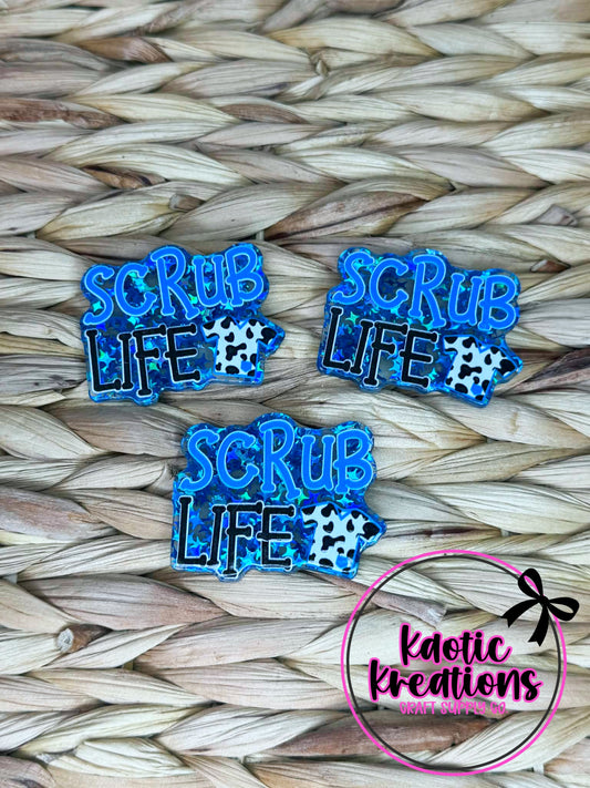 FLATBACK ACRYLIC SCRUB LIFE BLUE F62