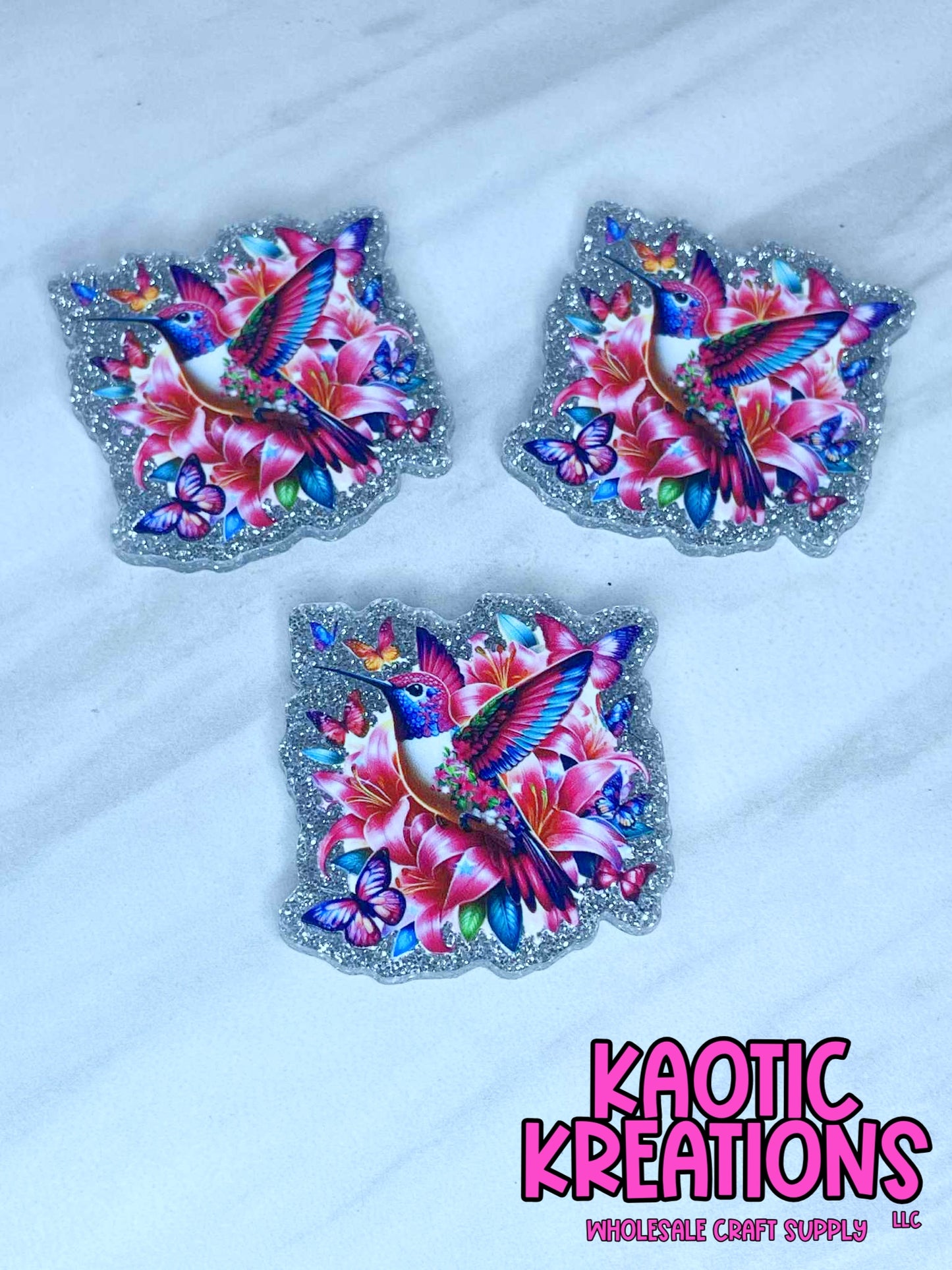 FLATBACK ACRYLIC HUMMINGBIRD F528 (1ct)