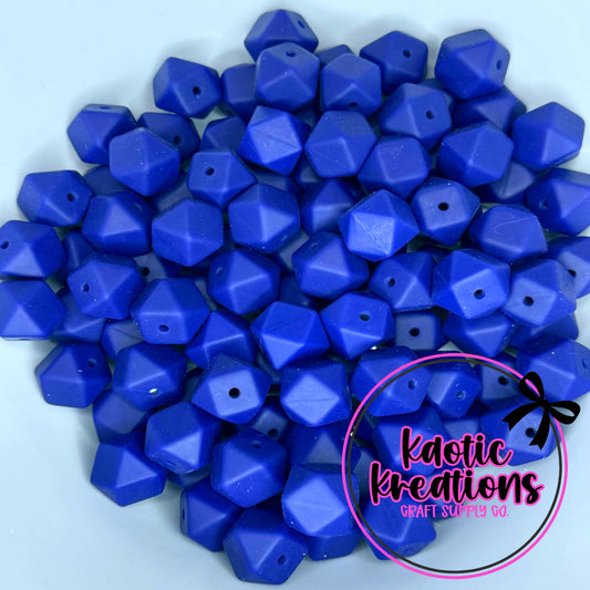 14MM HEXAGON INDIGO #2 (10ct)