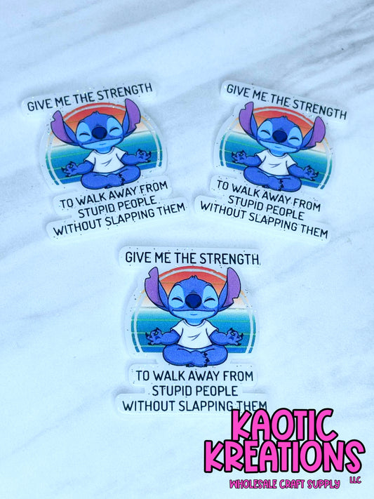 FLATBACK ACRYLIC GIVE ME THE STRENGTH F611 (1ct)