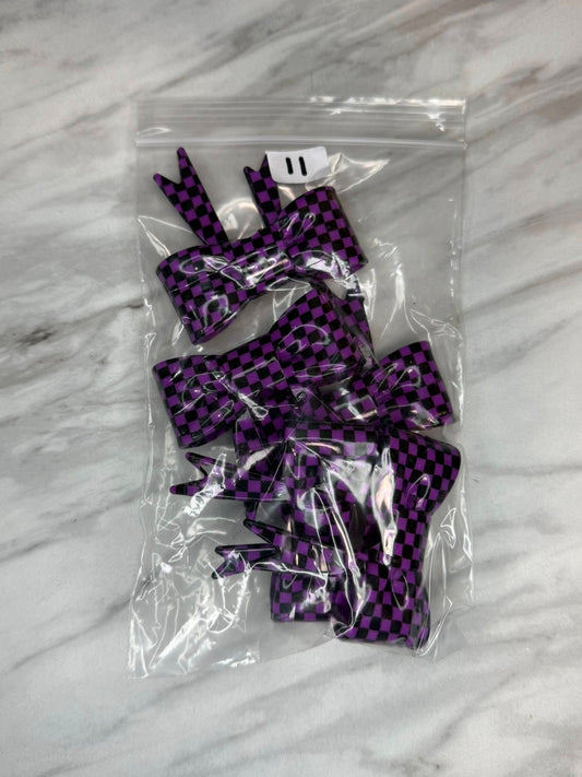 (SHOP DESTASH) LIQUID CHECKERED JUMBO BOW BUNDLE #11 (5ct)
