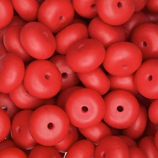 14MM ABACUS BEAD CHRISTMAS RED #123 (1ct)