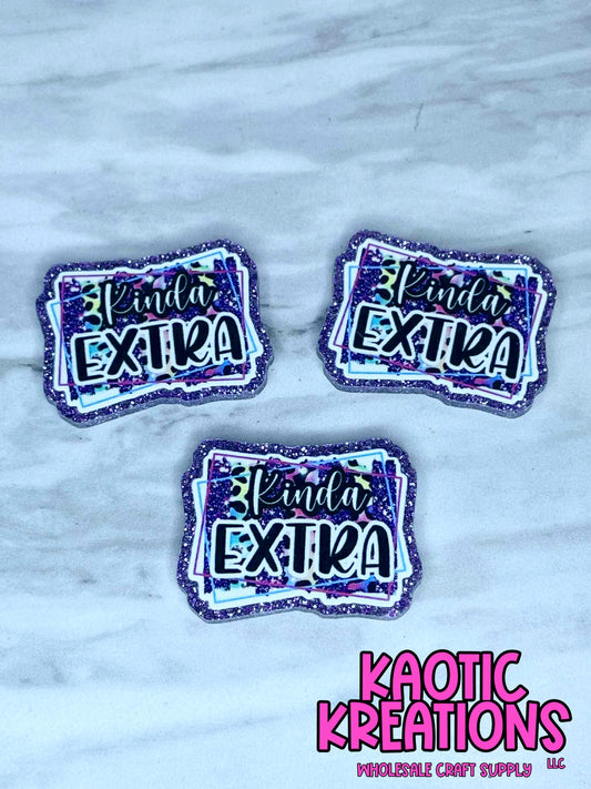 FLATBACK ACRYLIC KINDA EXTRA F379 (1ct)