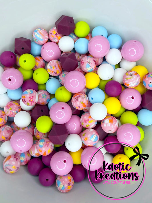 ACRYLIC SILICONE BEAD MIX #116 (26ct)