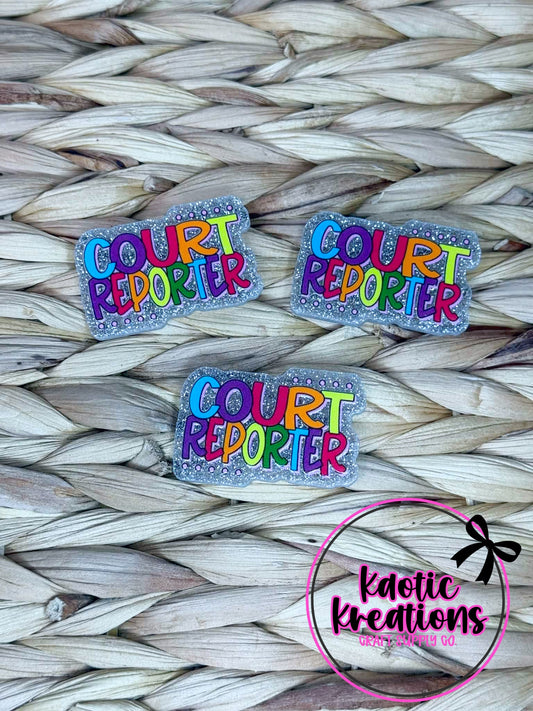 FLATBACK ACRYLIC COURT REPORTER F700 (1ct)