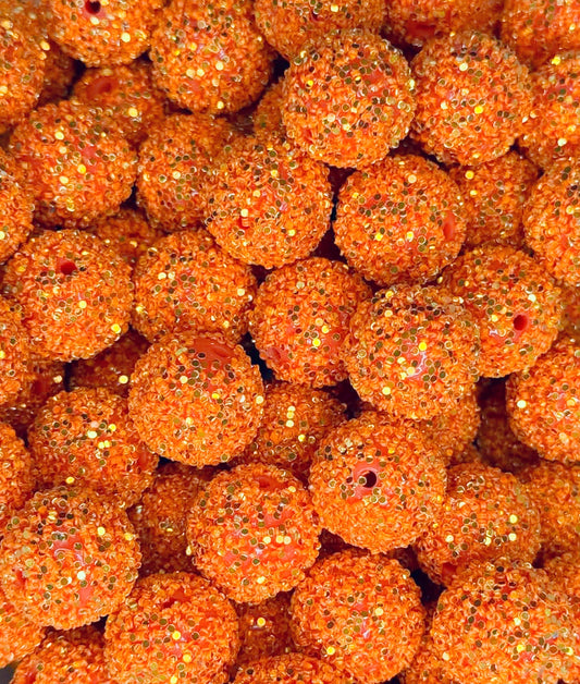 S15 20MM SUGAR SEQUIN BEAD ORANGE (1ct)