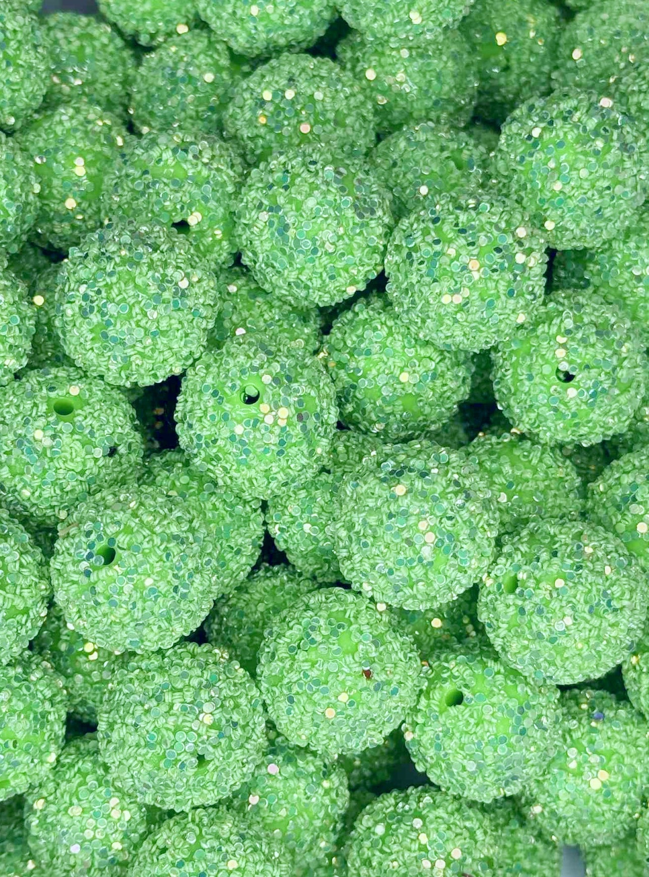 S6 20MM SUGAR SEQUIN BEAD LIME GREEN (1ct)