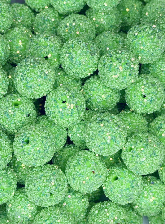 S6 20MM SUGAR SEQUIN BEAD LIME GREEN (1ct)