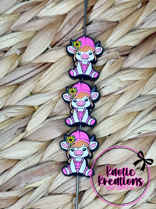 CUTE SITTING COW SILICONE FOCAL D380 (1ct)