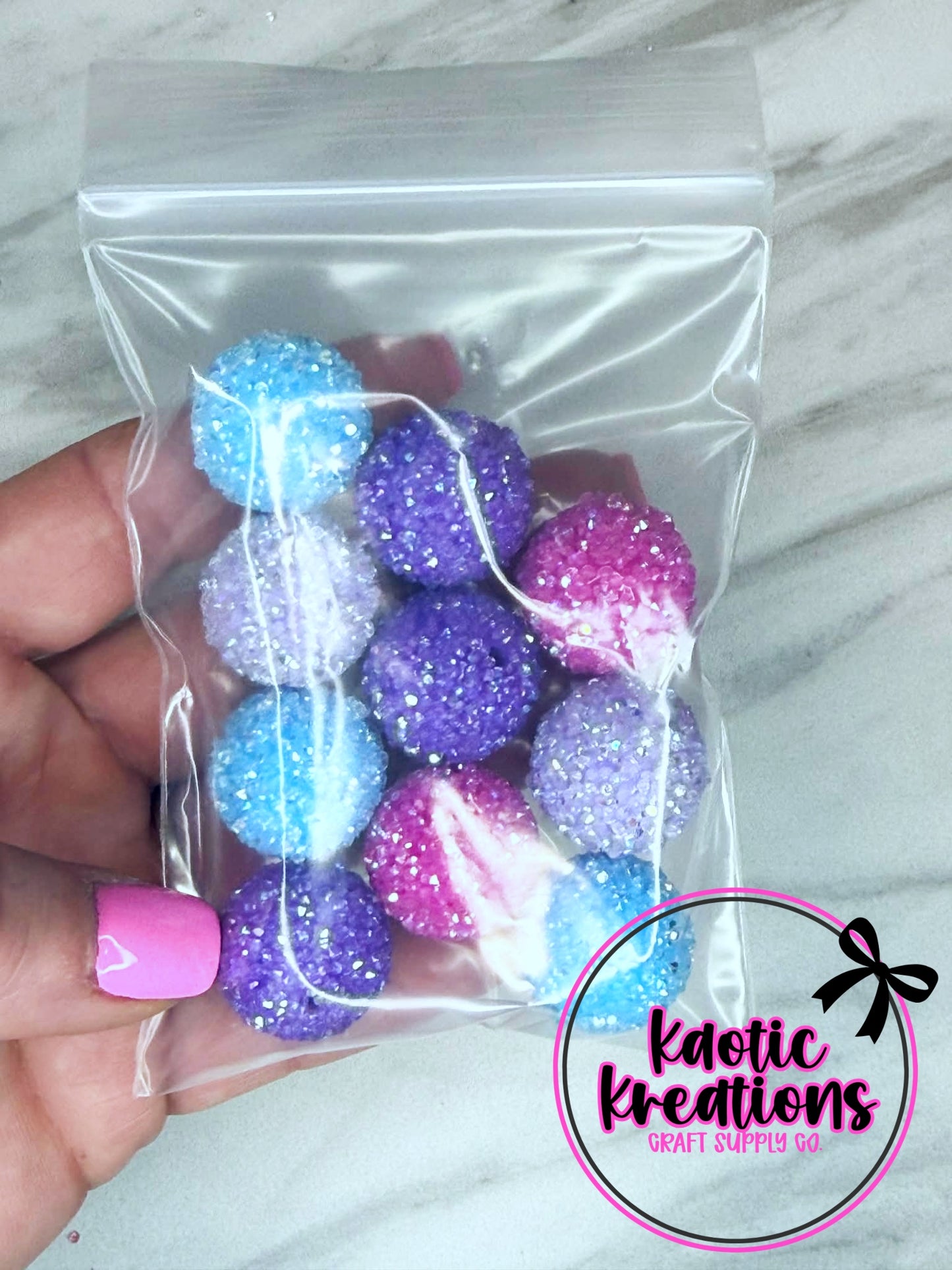 (SHOP DESTASH) 20MM ACRYLIC SUGAR BEADS (10ct)