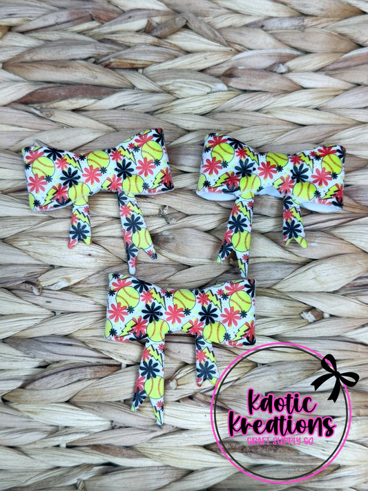 D21 BEADABLE JUMBO SILICONE BOW SOFTBALL GIRLY (1ct)