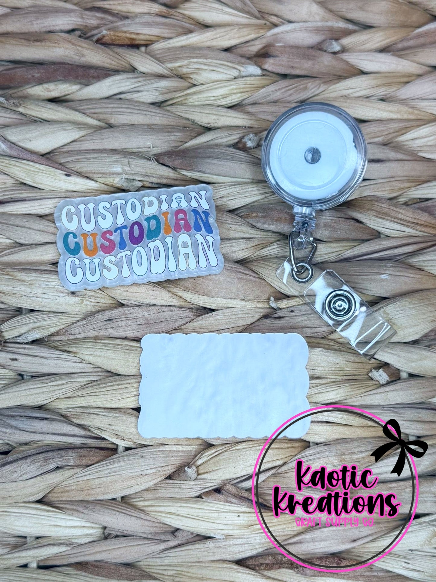 *CUSTOM* FLATBACK ACRYLIC 54mm X 34mm CUSTODIAN F263 (1ct)